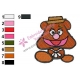 Baby Fozzie Bear Muppets Embroidery Design
